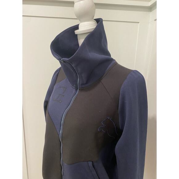 PUMA X goop Training Track Jacket in Dark Saphire / PUMA Black - Picture 7 of 11